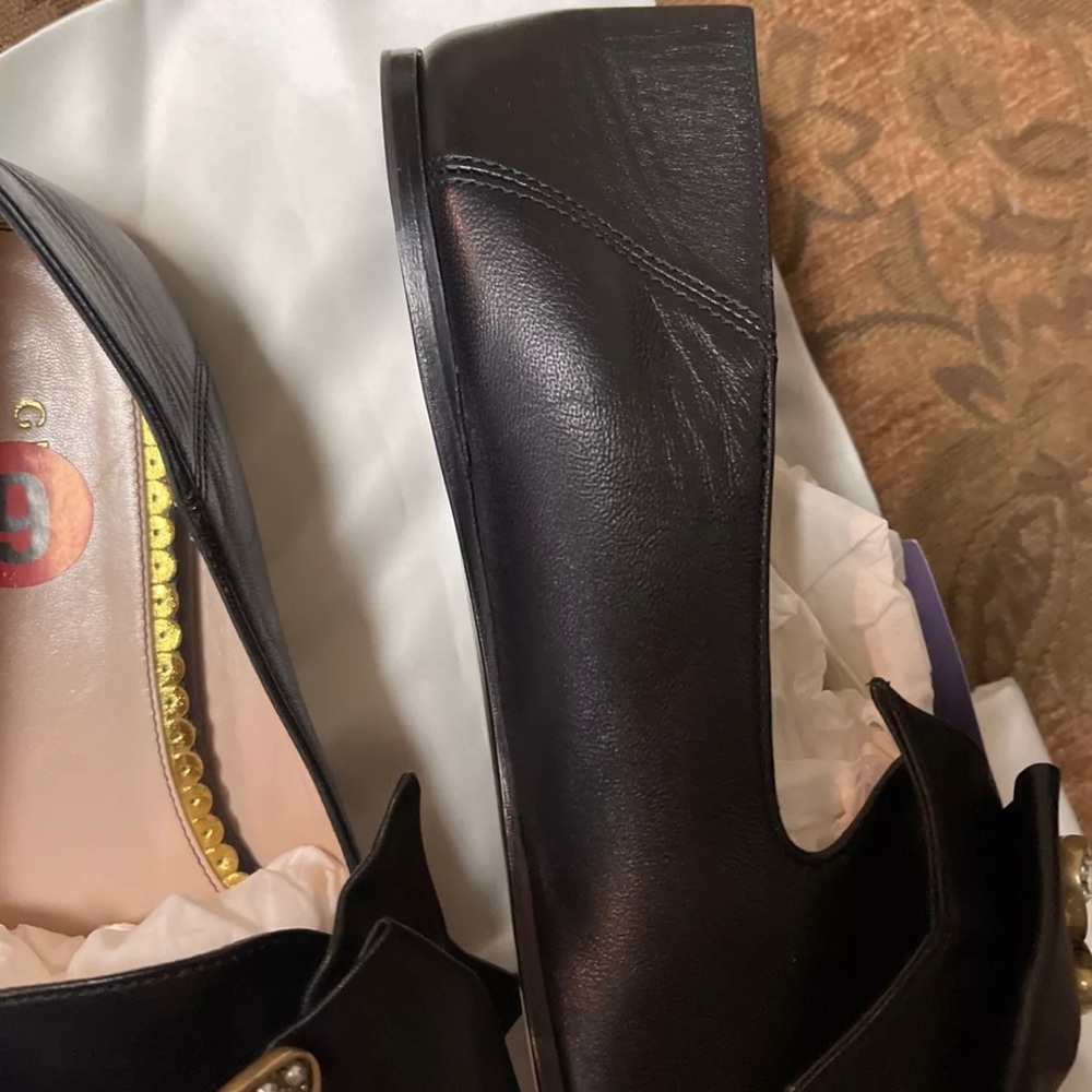 Gucci Queen Margaret Calfskin Leather Woman’s Loafer Sz 36.5 Black NIB 505291 - Picture 10 of 11